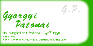 gyorgyi patonai business card